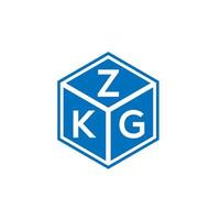 création de logo de lettre zkg sur fond blanc. concept de logo de lettre initiales créatives zkg. conception de lettre zkg. vecteur