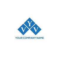 création de logo de lettre vyv sur fond blanc. concept de logo de lettre initiales créatives vyv. conception de lettre vyv. vecteur