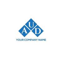 création de logo de lettre aud sur fond blanc. aud concept de logo de lettre initiales créatives. conception de lettre aud. vecteur