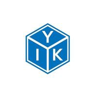 création de logo de lettre yik sur fond blanc. concept de logo de lettre initiales créatives yik. conception de lettre yik. vecteur