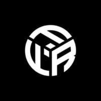 création de logo de lettre ffr sur fond noir. concept de logo de lettre initiales créatives ffr. conception de lettre ffr. vecteur