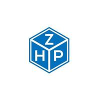 création de logo de lettre zhp sur fond blanc. concept de logo de lettre initiales créatives zhp. conception de lettre zhp. vecteur