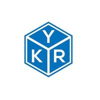 création de logo de lettre ykr sur fond blanc. concept de logo de lettre initiales créatives ykr. conception de lettre ykr. vecteur