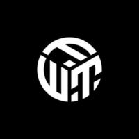 création de logo de lettre fwt sur fond noir. concept de logo de lettre initiales créatives fwt. conception de lettre fwt. vecteur