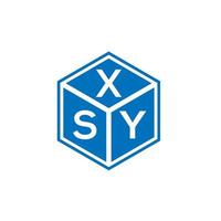 création de logo de lettre xsy sur fond blanc. concept de logo de lettre initiales créatives xsy. conception de lettre xsy. vecteur
