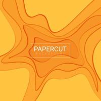 abstrait orange papercut. vecteur