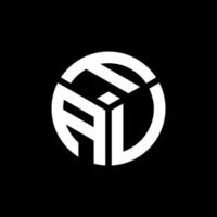 création de logo de lettre fav sur fond noir. concept de logo de lettre initiales créatives fav. conception de lettre fav. vecteur
