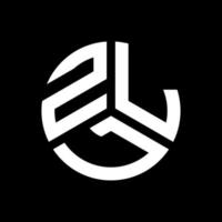 création de logo de lettre zll sur fond noir. concept de logo de lettre initiales créatives zll. conception de lettre zll. vecteur