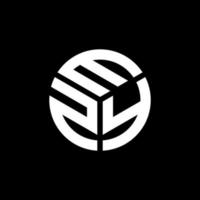 création de logo de lettre ezy sur fond noir. concept de logo de lettre initiales créatives ezy. conception de lettre ezy. vecteur