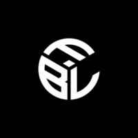 création de logo de lettre fbl sur fond noir. concept de logo de lettre initiales créatives fbl. conception de lettre fbl. vecteur