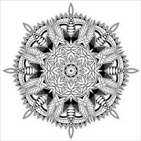 fond de mandala abstrait vecteur