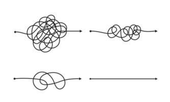 manière simple et complexe du début à la fin de l'ensemble d'illustrations vectorielles. vecteur