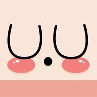 dormir, expression faciale, dessin animé, kawaii, -, vecteur, illustration vecteur