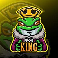 grenouille esport mascotte logo design vecteur d'illustration