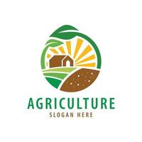 modèle de logo agricole adapté aux entreprises et aux noms de produits. ce design de logo élégant peut être utilisé à différentes fins pour une entreprise, un produit, un service ou pour toutes vos idées. vecteur