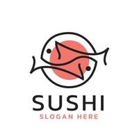modèle de logo de poisson adapté aux entreprises et aux noms de produits. ce design de logo élégant peut être utilisé à différentes fins pour une entreprise, un produit, un service ou pour toutes vos idées. vecteur