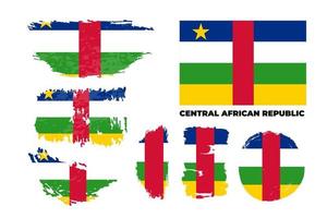 drapeau de la république centrafricaine lumineux vecteur