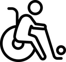 illustration vectorielle de hockey en fauteuil roulant sur un fond. symboles de qualité premium. icônes vectorielles pour le concept et la conception graphique. vecteur