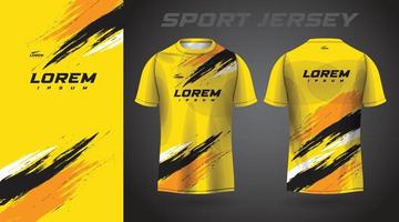 conception de maillot de sport t-shirt jaune vecteur