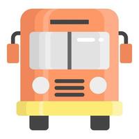 icône plate de vecteur d'autobus scolaire, icône d'école et d'éducation