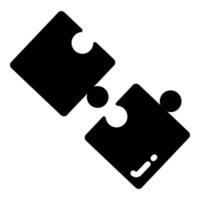 icône de glyphe de vecteur de puzzle, icône d'école et d'éducation