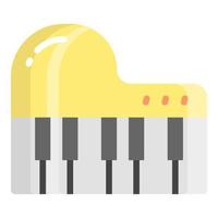 icône plate de vecteur de piano, icône d'école et d'éducation