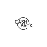 service de cashback, flèche de rotation. modèle d'icône de vecteur