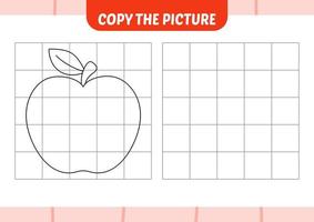 copier l'image pour les enfants, vecteur de pomme