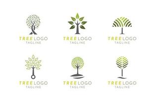 pack de modèles de logo d'arbre vecteur