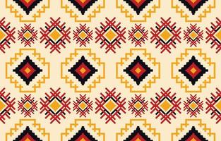 tissu navajo sans couture géométrique tribal ethnique fond traditionnel, éléments de conception amérindiens, conception pour tapis, papier peint, vêtements, tapis, intérieur, broderie d'illustration vectorielle. vecteur