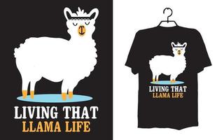 imprimer des dessins de t-shirt de lama vecteur