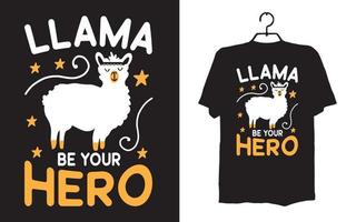 imprimer des dessins de t-shirt de lama vecteur