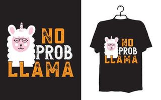 imprimer des dessins de t-shirt de lama vecteur