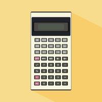 icône de calculatrice colorée isolée sur fond de couleur. illustration vectorielle. calculatrice électronique avec ombre dans un style plat. illustration vectorielle de clavier numérique math isolé périphérique. vecteur