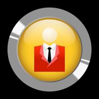 icône de profil d'avatar de bouton, adaptée aux entreprises, aux profils, aux avatars, etc. vecteur