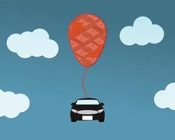 un paiement en ballon pour le vecteur de prêt de voiture