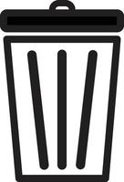 icône de la corbeille. signe de poubelle. symbole de poubelle. signe de poubelle. vecteur