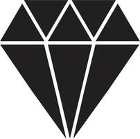 icône de diamant. signe de diamant. symbole du diamant. vecteur