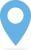 icône de broche de localisation. signe de broche de localisation. symbole de broche d'emplacement bleu. icône de pointeur de carte. vecteur