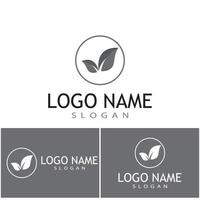 modèle de logo feuille icône vector illustration design