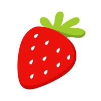 fraise berry mignon jardinage agriculture vector illustration isolé sur fond blanc