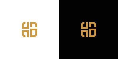 création de logo initiales de lettre hg unique et moderne 2 vecteur