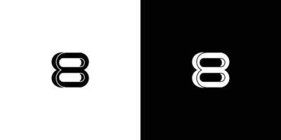 création de logo numéro 8 unique et moderne 2 vecteur
