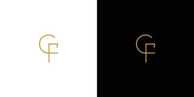 création de logo unique et moderne lettre gf initiales vecteur