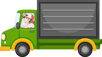 camion de livraison en style cartoon vecteur