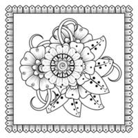 fleurs en noir et blanc. art de griffonnage pour livre de coloriage vecteur