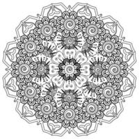 motif circulaire en forme de mandala pour la décoration de tatouage au henné mehndi. page de livre de coloriage.