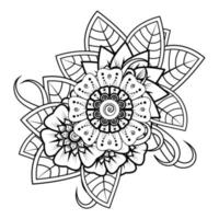 fleurs en noir et blanc. art de griffonnage pour livre de coloriage vecteur