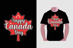 conception de t-shirt de la fête du canada, vecteur