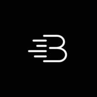 alphabet vitesse b lettre modèle de conception de logo vecteur